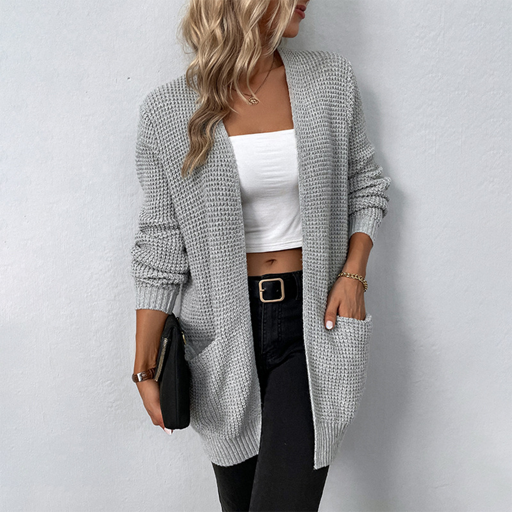 Knitted Ladies' Cardigan with Pockets - Maelis