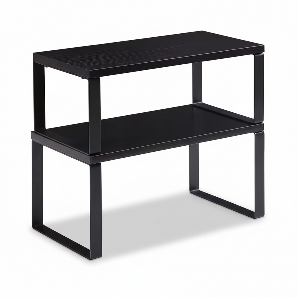 Shelf Organizer Stackable Metal Kitchen Cabinet Storage Racks