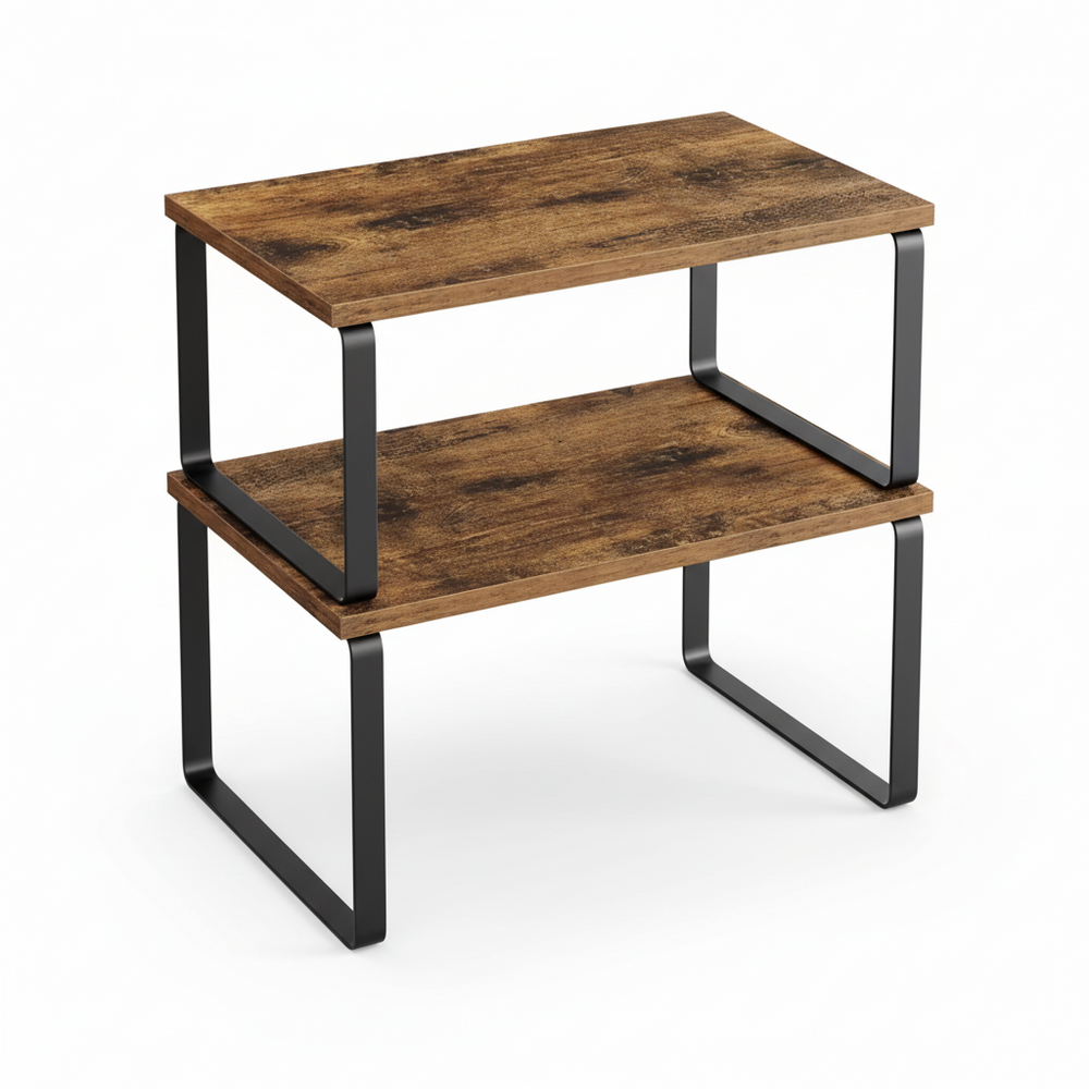 Shelf Organizer Stackable Metal Kitchen Cabinet Storage Racks