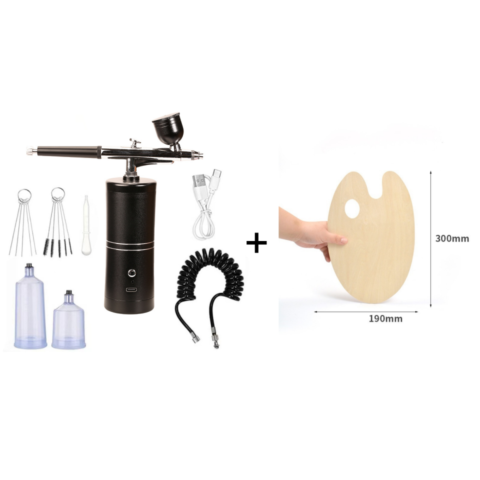 Cordless Airbrush Gun – Rechargeable, Adjustable Pressure & Precision Nozzle