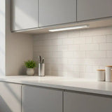 Enhanced Product Title: "Kabellose LED-Unterbauleuchte mit Bewegungsmelder - Energiesparende, dimmbare Unterbauleuchte für Küche, Schrank und Regal" 

This title includes keywords that potential customers might search for, such as "Bewegungsmelder" (motio