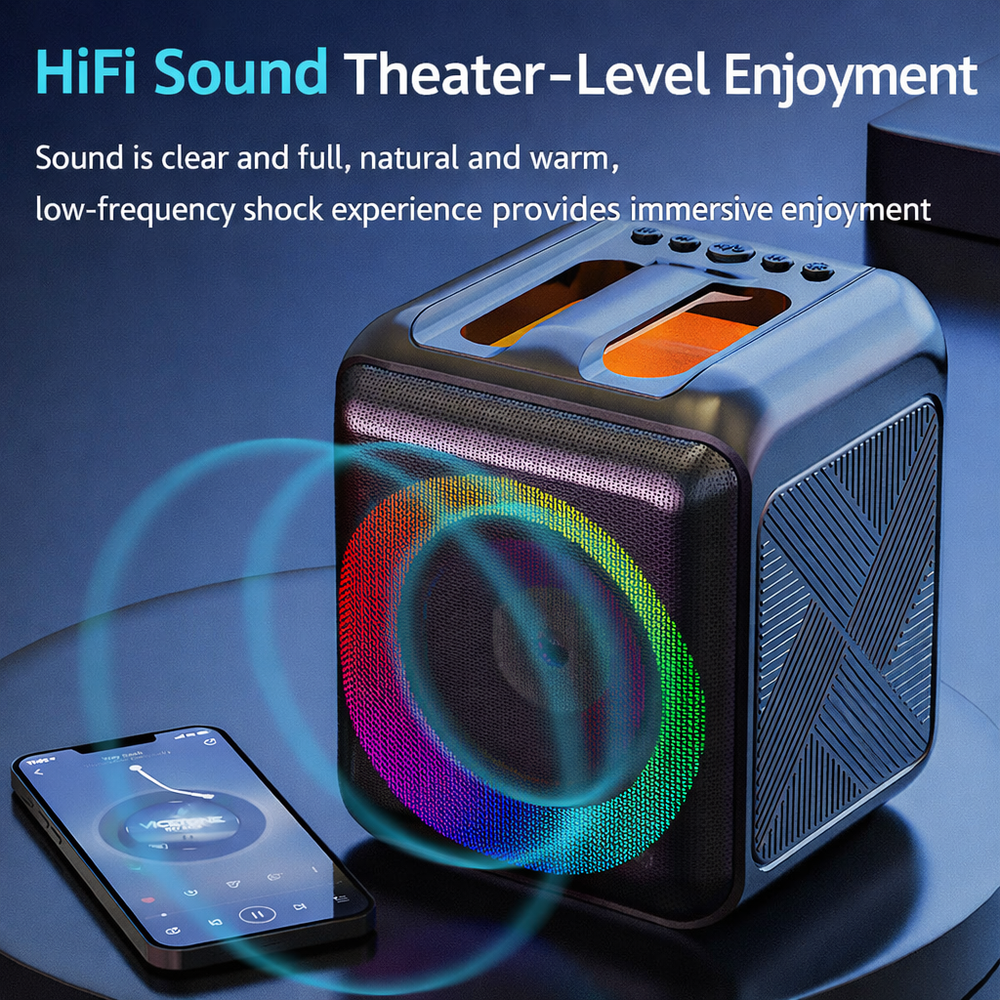 Karaoke Machine Bluetooth Portable Speaker Wireless Microphones