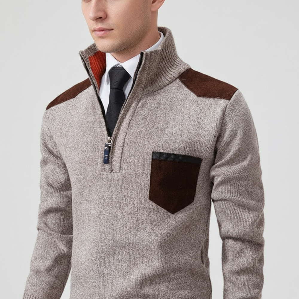 Cashmere Jumper with Zip - Emil