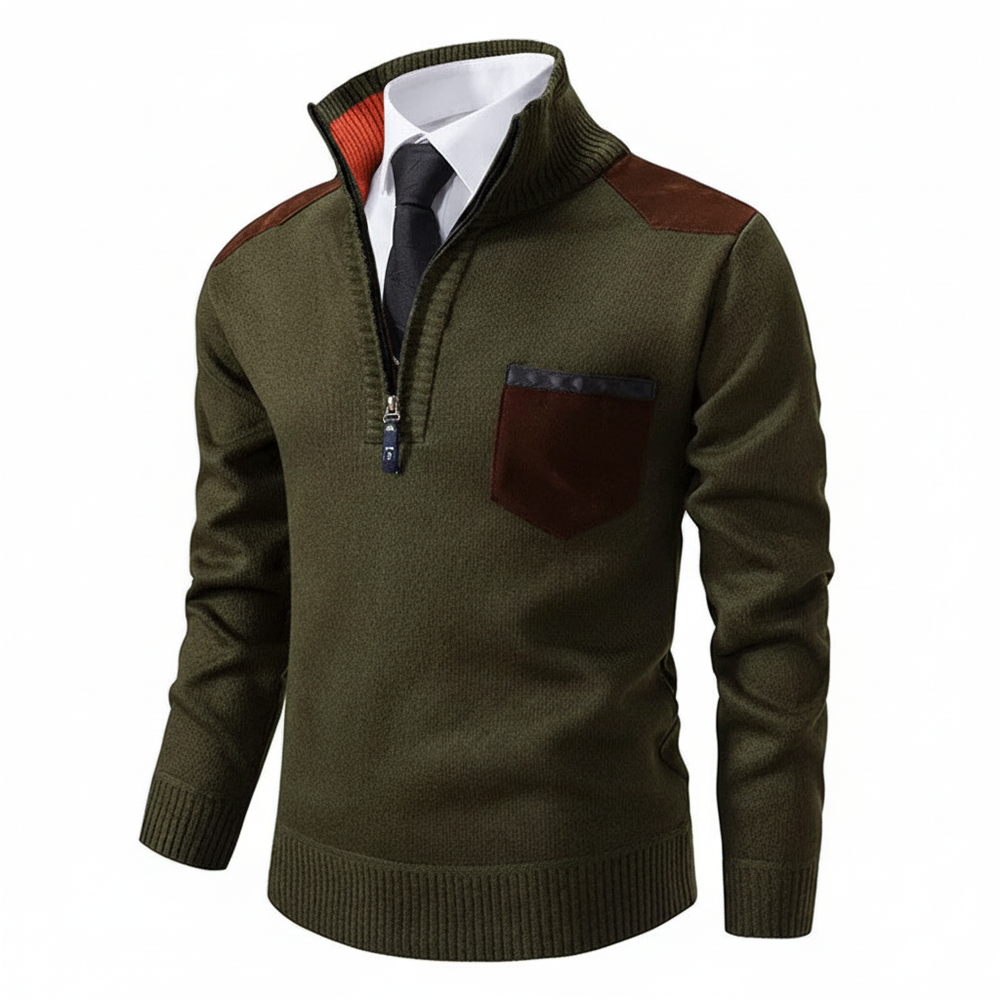 Cashmere Jumper with Zip - Emil