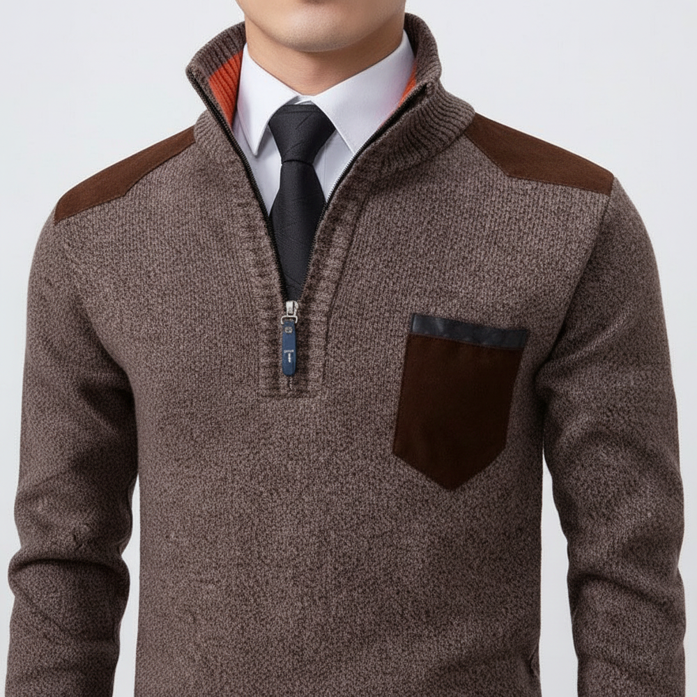 Cashmere Jumper with Zip - Emil