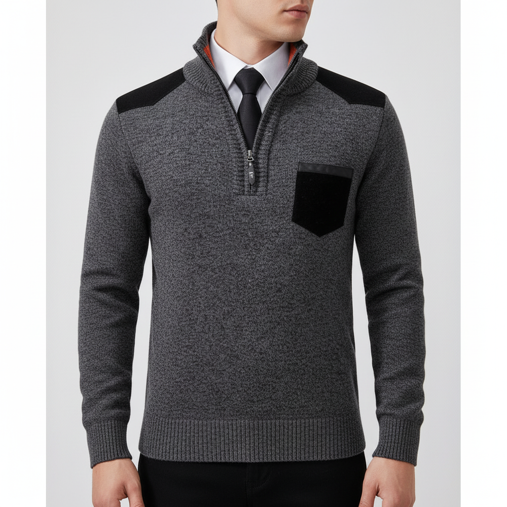 Cashmere Jumper with Zip - Emil