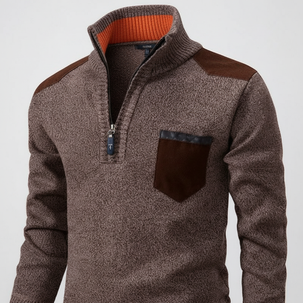 Cashmere Jumper with Zip - Emil