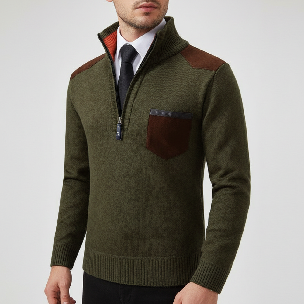 Cashmere Jumper with Zip - Emil