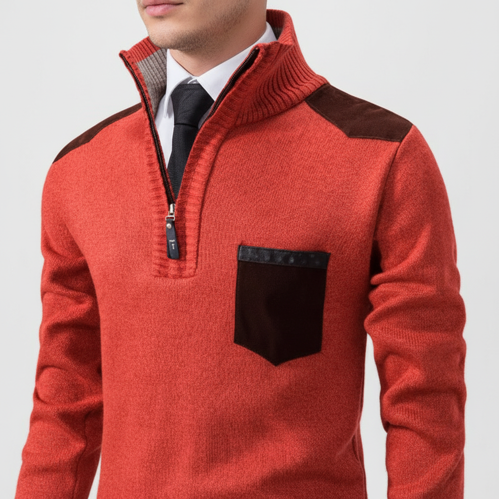 Cashmere Jumper with Zip - Emil