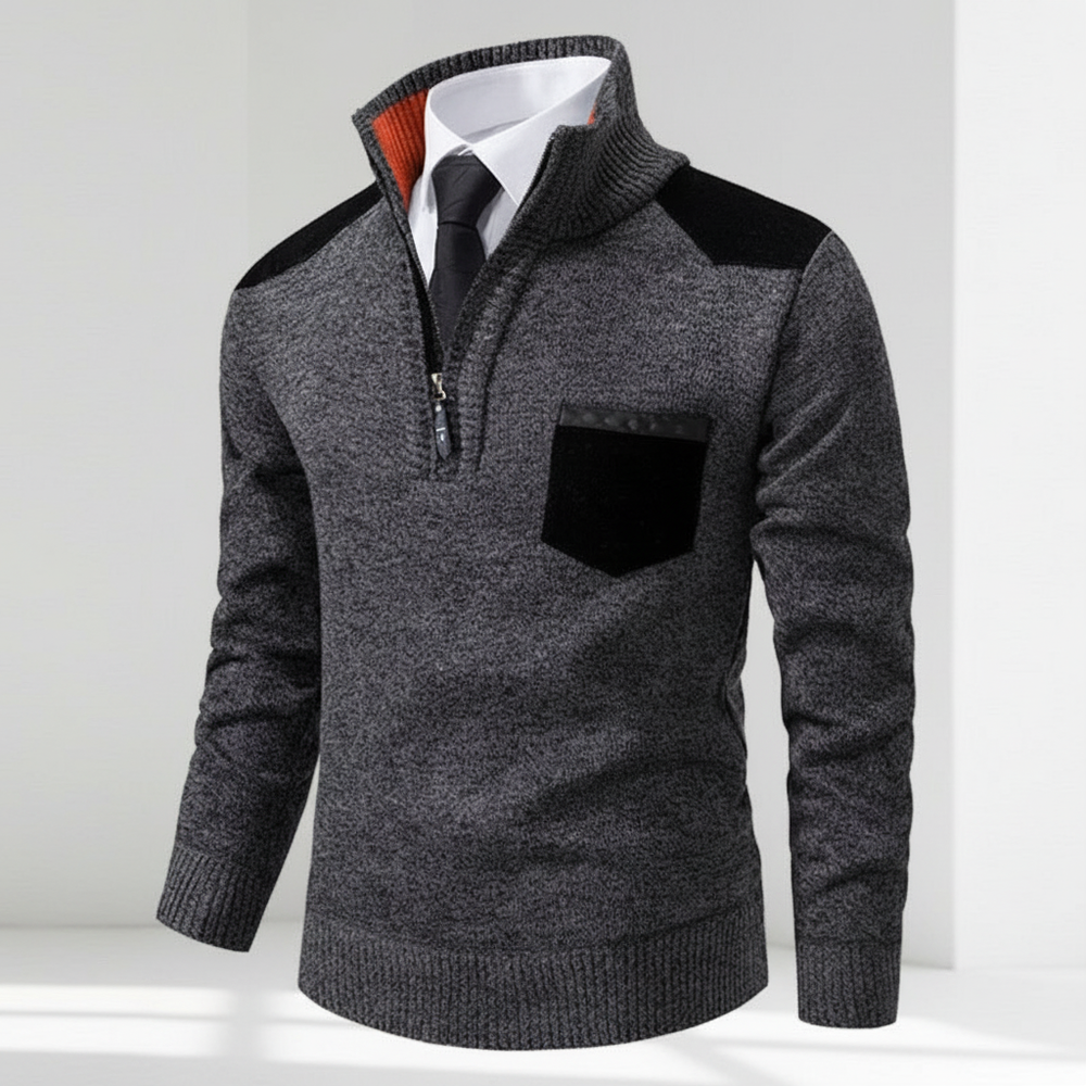 Cashmere Jumper with Zip - Emil