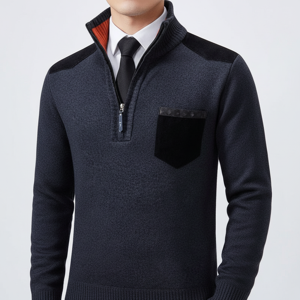 Cashmere Jumper with Zip - Emil