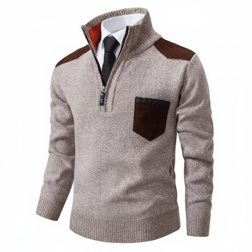 Cashmere Jumper with Zip - Emil