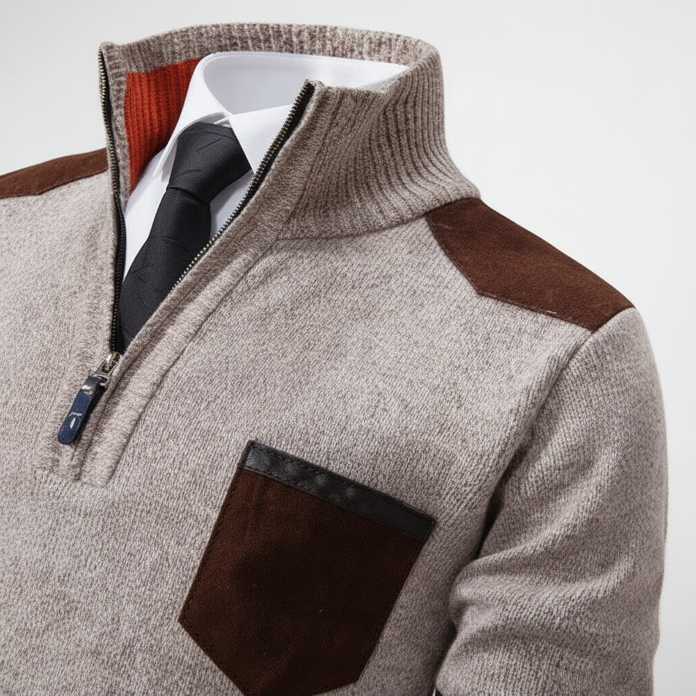 Cashmere Jumper with Zip - Emil