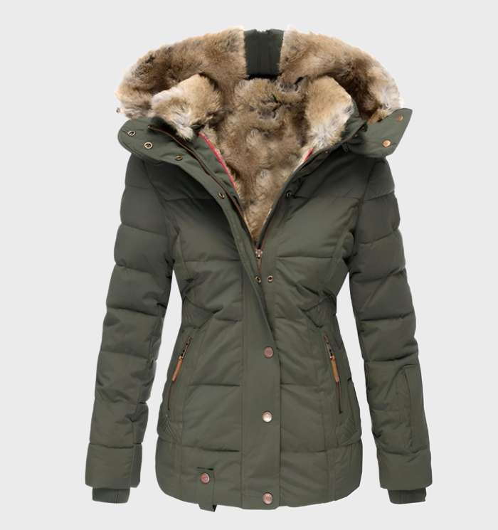 Slim-Fit Women's Hooded Winter Jacket – Aurora