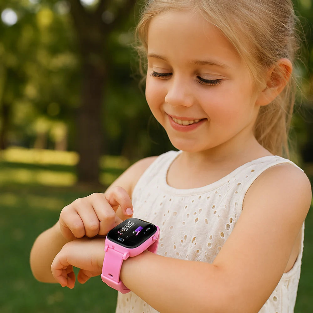 Kids GPS Smartwatch – 4G Tracker, Camera & IP67 Waterproof Touchscreen
