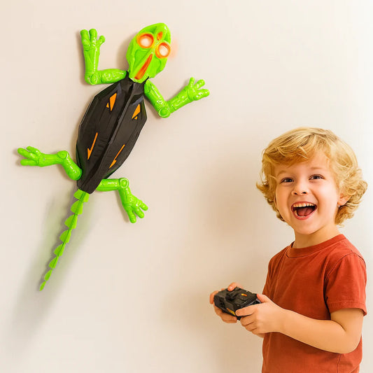 Remote Control Lizard Toy – Wall Climbing Robot, LED Light & Gecko Design