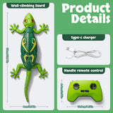 Kids Toy Remote Control Lizard Wall Climbing Action Design