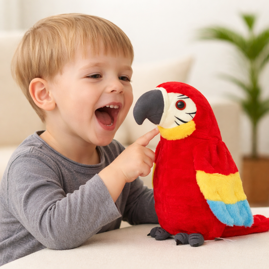 Talking Parrot Plush Toy – Interactive, Kids Learning & Voice Repeat