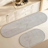 Kitchen Mat Absorbent Non Slip Striped Floor Runner