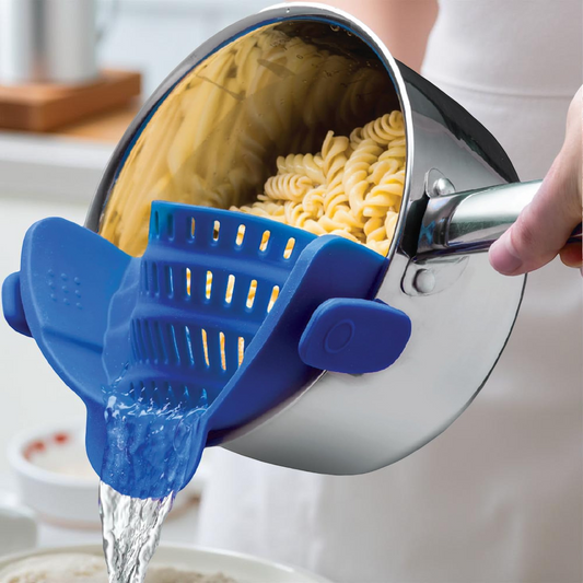 Kitchen Strainer – Clip-On Design, Silicone Material & Pasta Colander Use