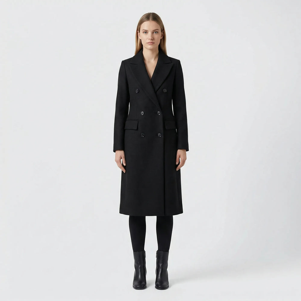 Classic winter coat with lapels - Lynne
