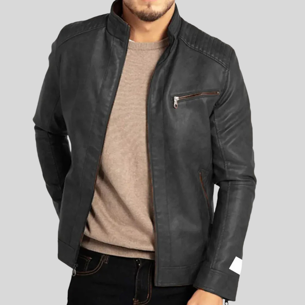 Michael - Classic Men's Biker-Style Jacket - 5