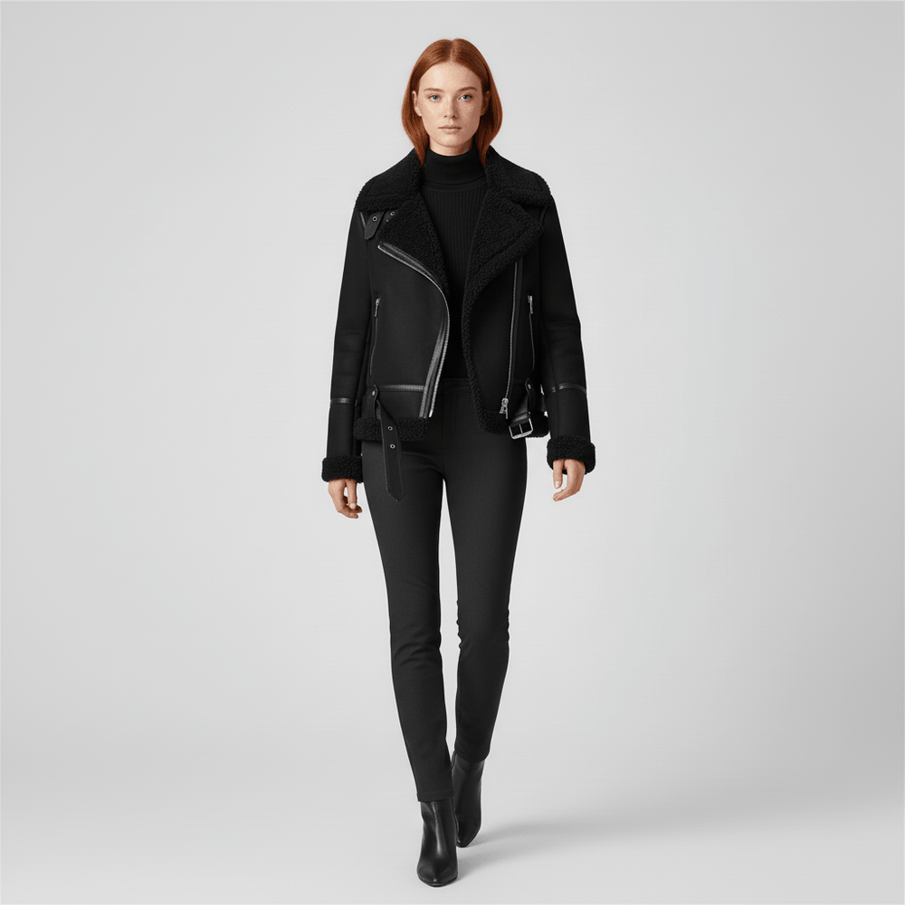 Classic shearling-inspired jacket - Sophie - 3