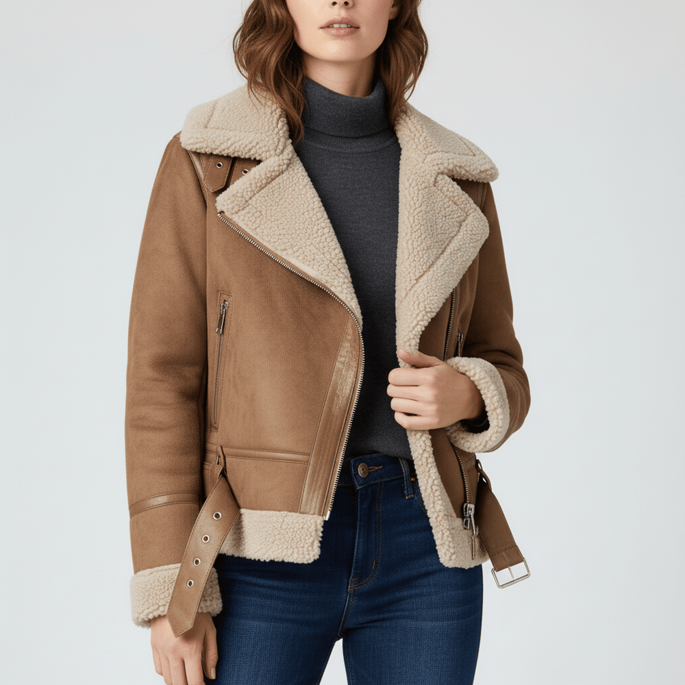 Classic shearling-inspired jacket - Sophie - 6
