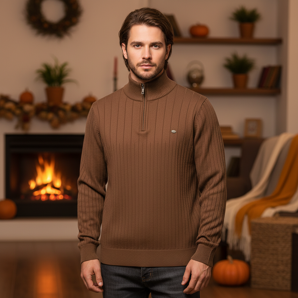 Classic Zip-Up Sweater - Finn