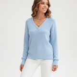 Classic V-neck Sweater - Leonie - 2