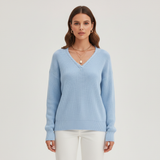 Classic V-neck Sweater - Leonie - 4