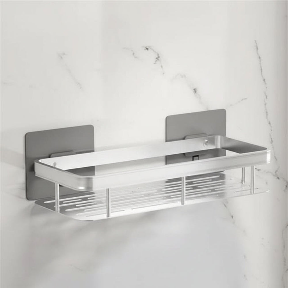 Self-Adhesive Wall Shelf – No-Drill Mount, 5kg Capacity & Stainless Steel