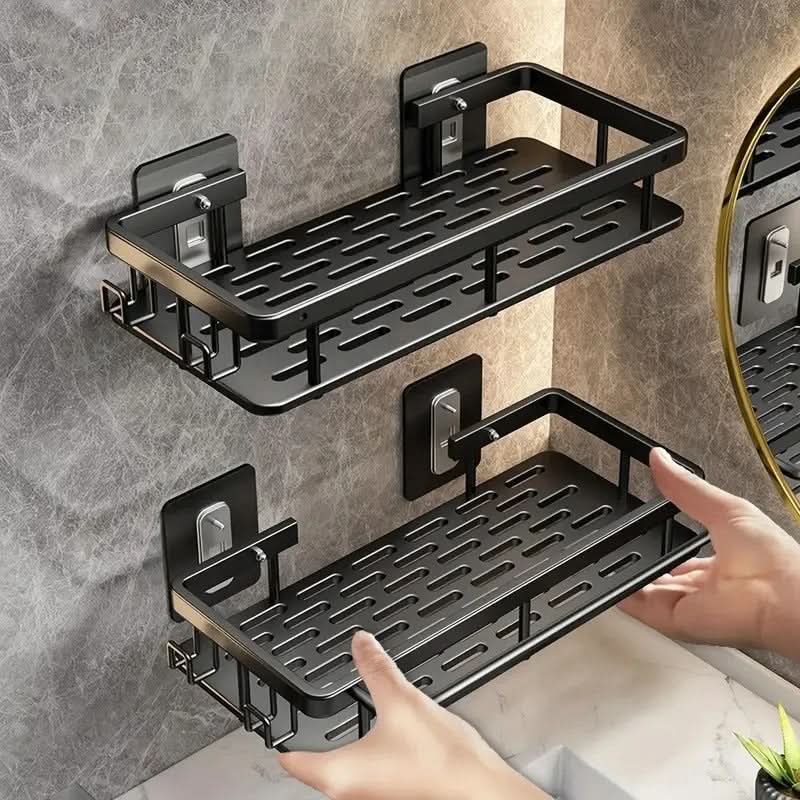 Self-Adhesive Wall Shelf – No-Drill Mount, 5kg Capacity & Stainless Steel