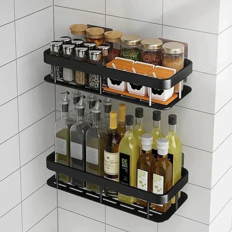 Self-Adhesive Wall Shelf – No-Drill Mount, 5kg Capacity & Stainless Steel