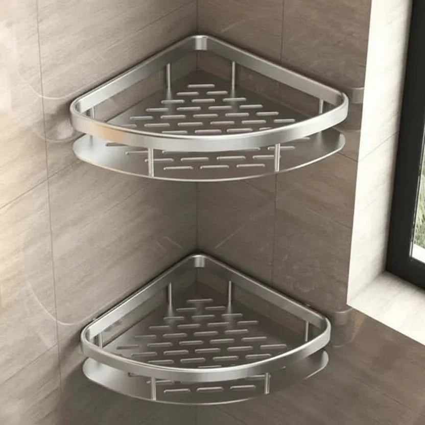 Self-Adhesive Wall Shelf – No-Drill Mount, 5kg Capacity & Stainless Steel