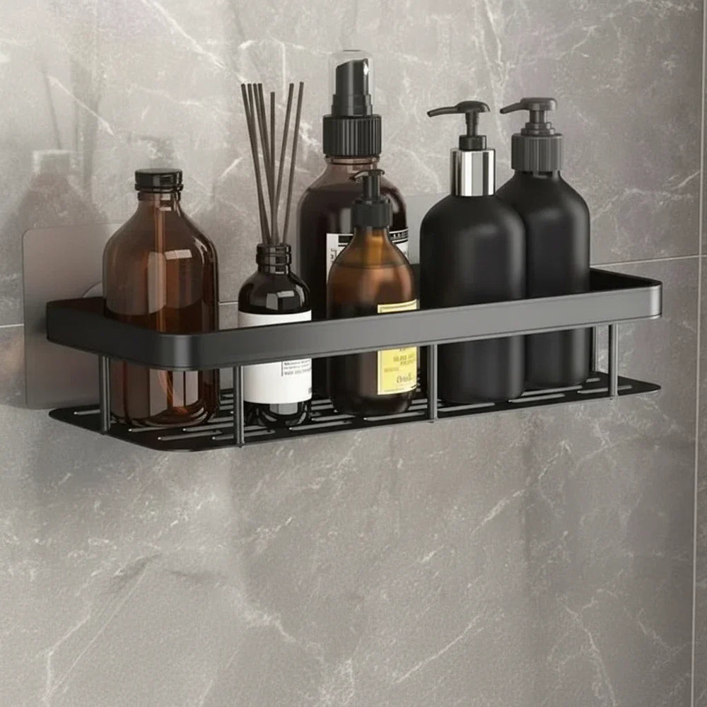 Self-Adhesive Wall Shelf – No-Drill Mount, 5kg Capacity & Stainless Steel