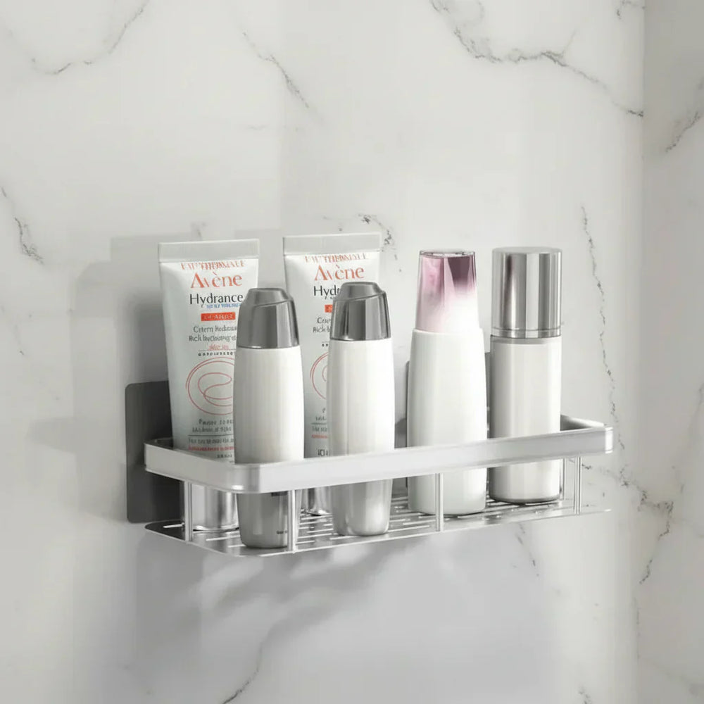 Self-Adhesive Wall Shelf – No-Drill Mount, 5kg Capacity & Stainless Steel