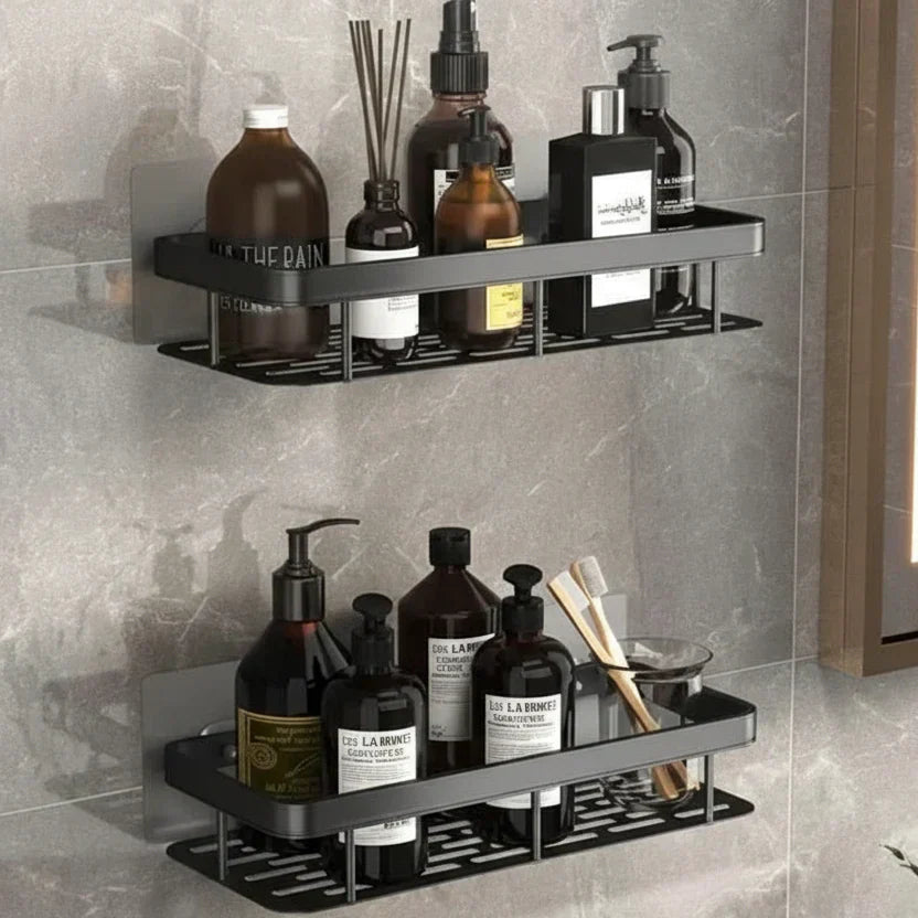 Self-Adhesive Wall Shelf – No-Drill Mount, 5kg Capacity & Stainless Steel