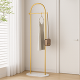 Arched Clothing Rack – Freestanding Metal, 170×28×45cm & Marble-Look Base
