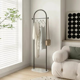 Arched Clothing Rack – Freestanding Metal, 170×28×45cm & Marble-Look Base