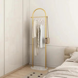 Arched Clothing Rack – Freestanding Metal, 170×28×45cm & Marble-Look Base