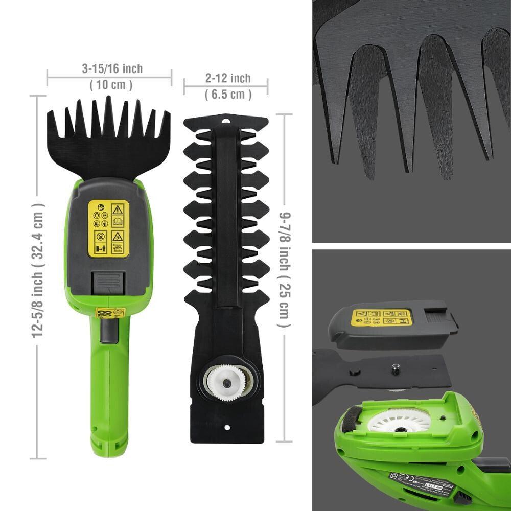 Optimized Product Title: **Kabelloser 2-in-1 Strauchschneider – Effizientes Schneiden von Hecken und Gras mit einem vielseitigen Gerät** 

This title includes relevant keywords while emphasizing the product's versatility and efficiency, making it more app