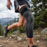 Knee Compression Support Brace – Breathable, Non-Slip & Black/Gray (S–XL)
