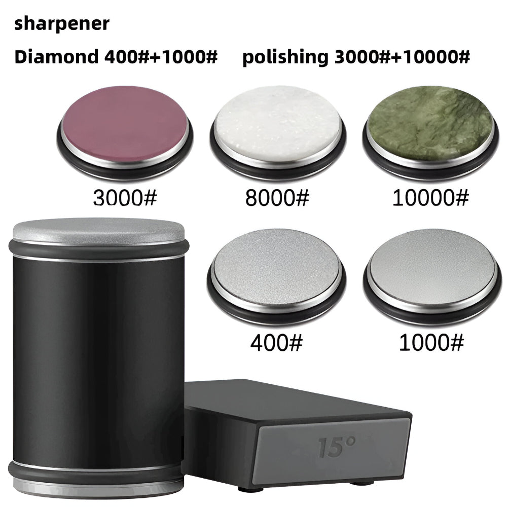 Knife Sharpener Rolling Wheel Dual Angle Steel Edge Tool