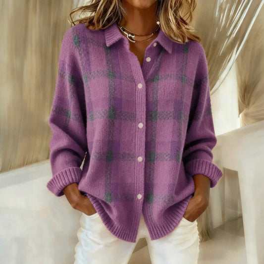 Women's Oversized Cardigan – Button-Front, Long Sleeve & Loose Fit