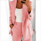 Sanne Blazer and Pants Set – Pink