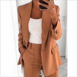 Sanne Blazer and Pants Set – Khaki