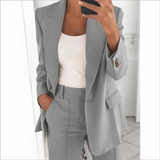 Sanne Blazer and Pants Set – Gray