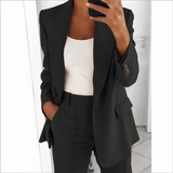 Sanne Blazer and Pants Set – Black