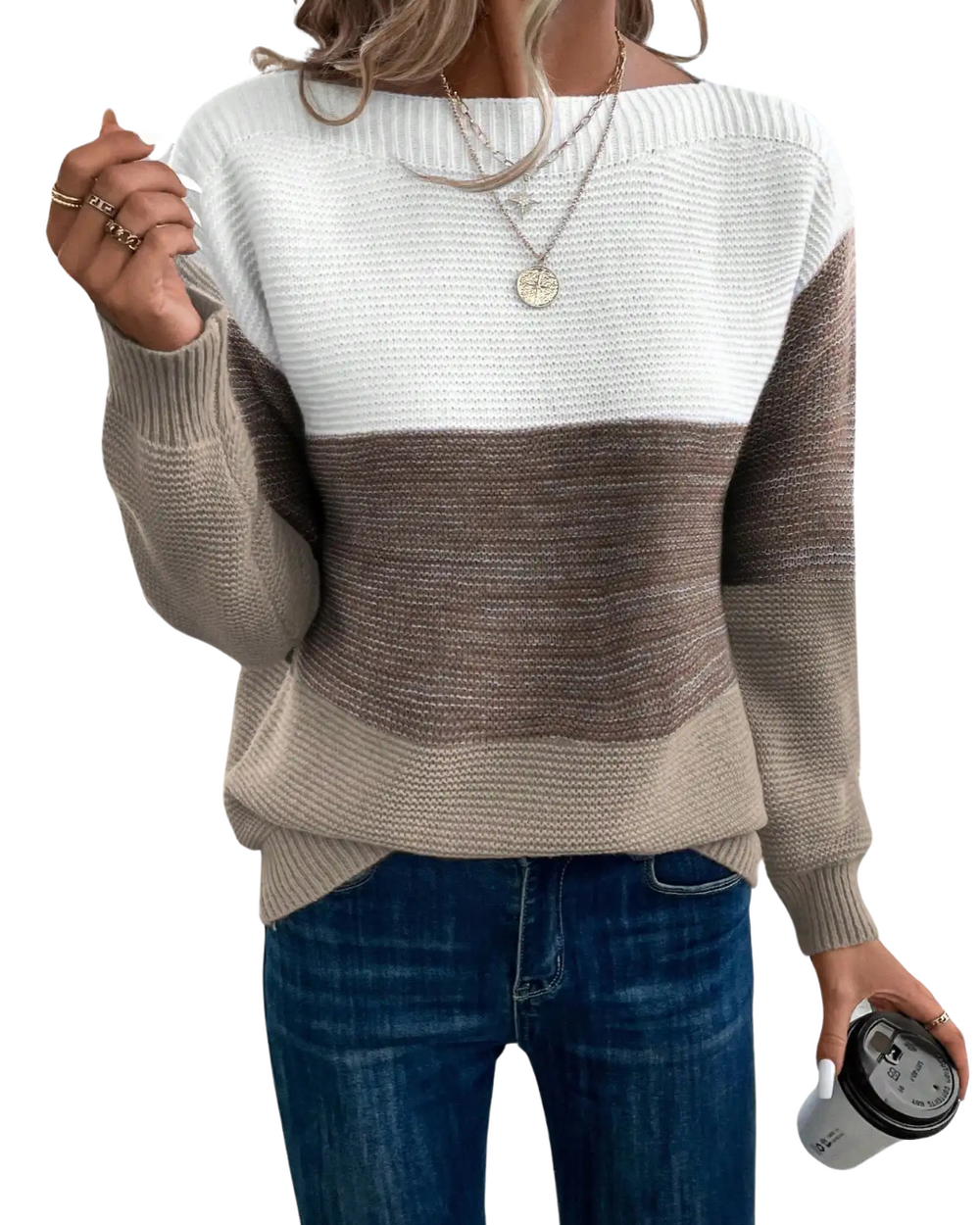 Anni Ombre Knit Sweater - Stylish Gradient Design for Women